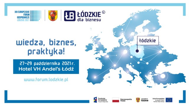 Europejskie Forum Gospodarcze - Łódzkie 2021 to cykliczne wydarzenie organizowane od  kilkunastu lat przez Województwo Łódzkie. Tegoroczna edycja odbędzie się w formie hybrydowej - tradycyjne, stacjonarne obrady połączone będą z transmisją online.