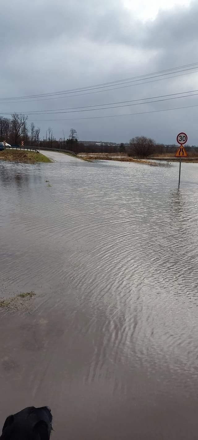 W Wąchocku woda w rzece Kamienna osiągnęła stan alarmowy. W niektórych miejscach drogi są nieprzejezdne.
