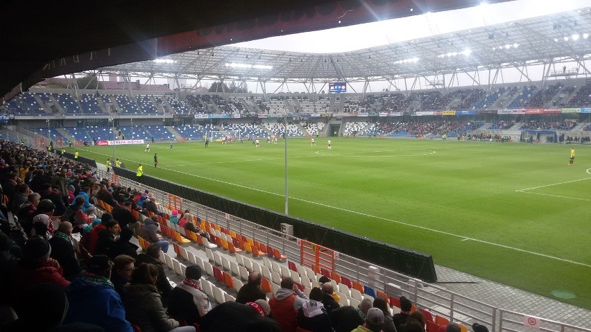 Bielsko-Biała: Klapa na otwarciu Stadionu Miejskiego przy ul. Żywieckiej [ZDJĘCIA]