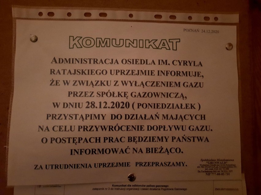 Mieszkańcy kamienicy przy ul. Matejki 66 w Poznaniu od 23...