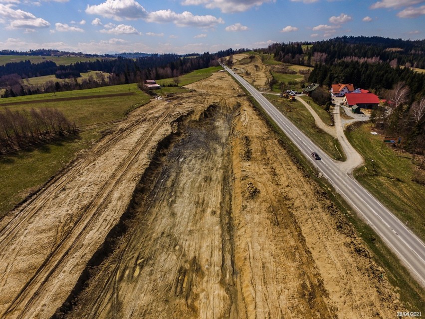 Budowa zakopianki (DK 47) pomiędzy Rdzawką i Nowym Targiem