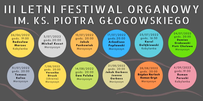 III Letni Festiwal Organowy im. księdza Piotra Głogowskiego