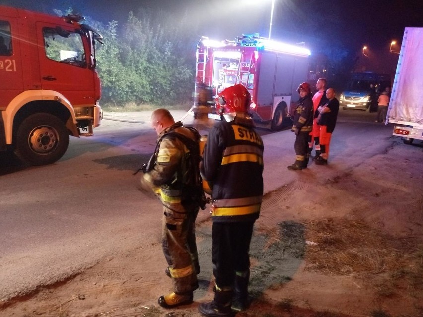 Pożar na działkach na ul. Chłapowskiego w Szczecinie