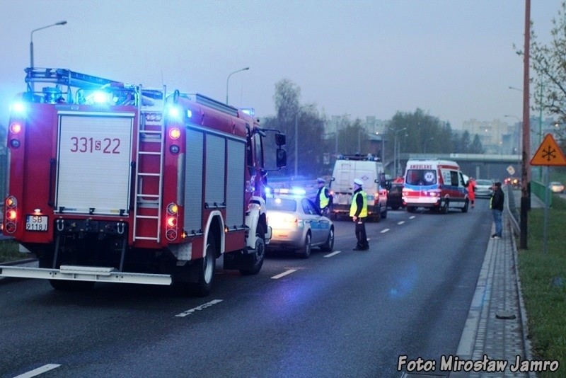 Wypadek karetki w Bielsku-Białej