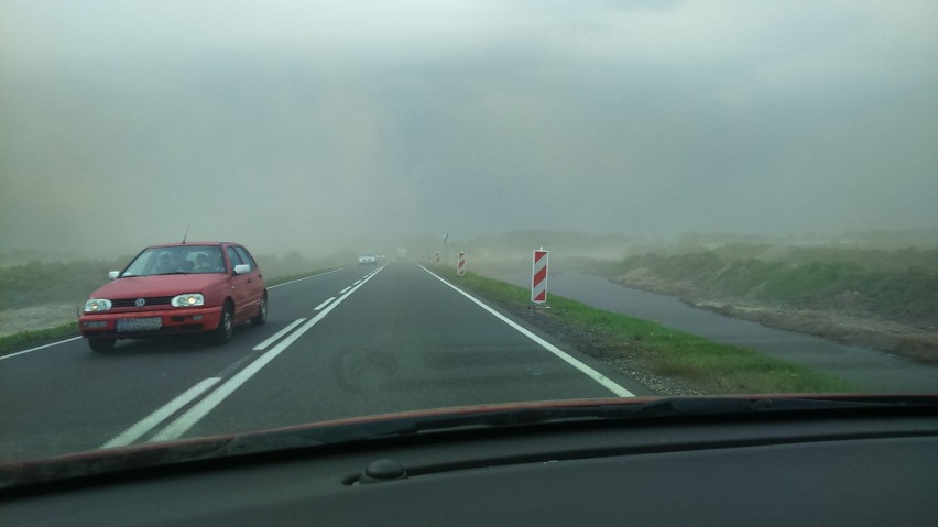 Burza piaskowa koło Turowa pod Szczecinkiem