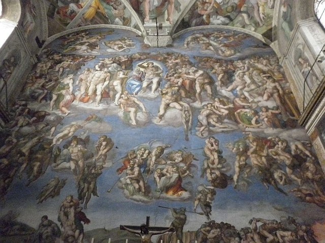 Najsłynniejsze przedstawienie końca świata. Fresk Michała Anioła w watykańskiej Kaplicy Sykstyńskiej.