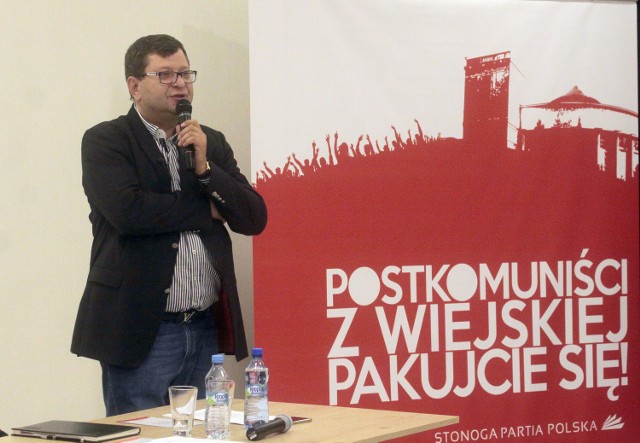 We wtorek w hotelu Europejskim w Radomiu program wyborczy ugrupowania Stonoga Partia Polska przedstawił sam Zbigniew Stonoga.