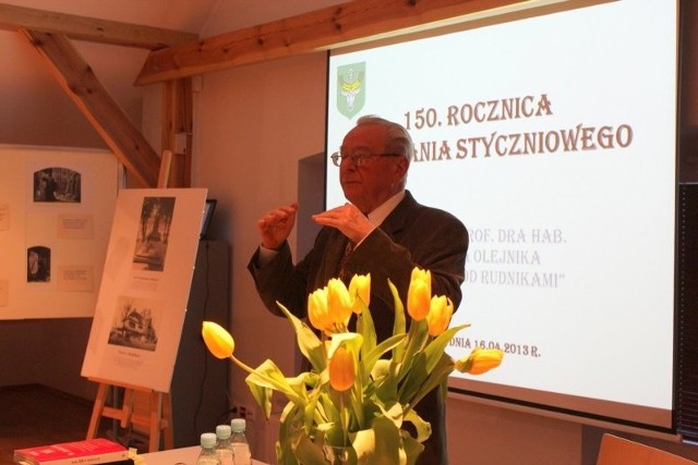 Prof. Tadeusz Olejnik w Rudnikach.