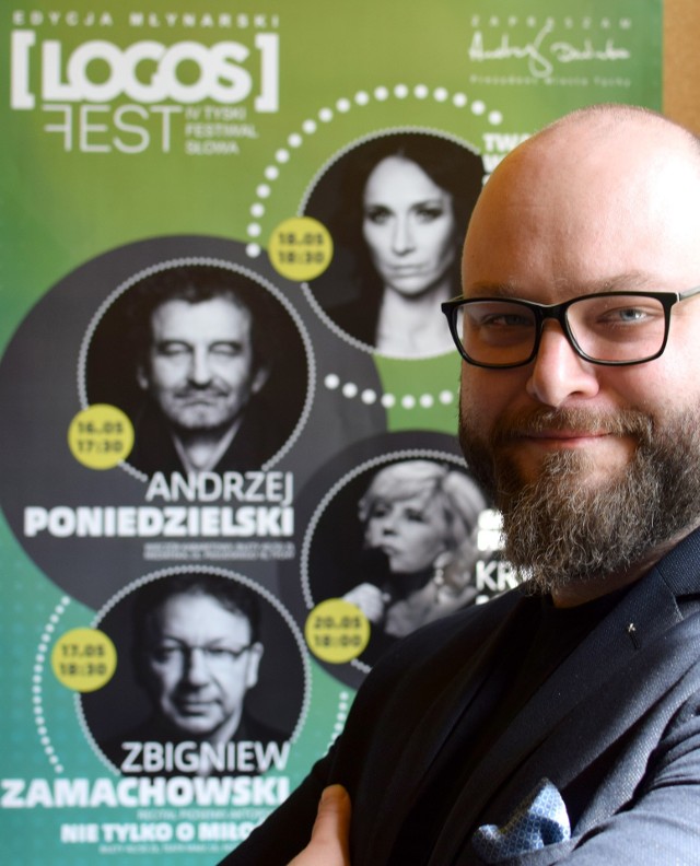 IV Tyski festiwal Słowa Logos Fest i jego inicjator, Paweł Drzewiecki, dyrektor MCK w Tychach