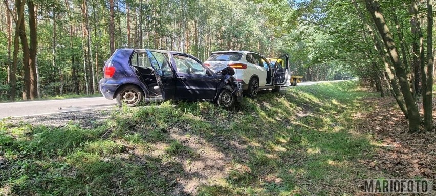 Zderzenie dwóch samochodów na DK45 pomiędzy Jełową a...