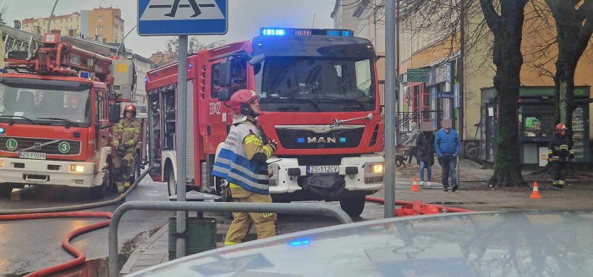 Pożar na ulicy Zwycięstwa w Koszalinie