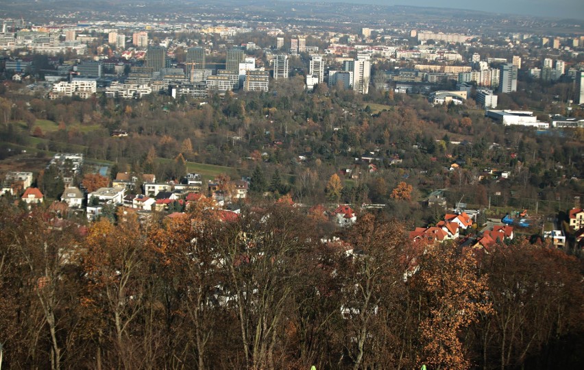 Jesienny Kraków widziany z Kopca Kościuszki