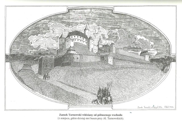 Według historyka Krzysztofa Moskala tak miał wyglądać zamek tarnowski w czasach, gdy jego właścicielem był Spycimir Leliwita