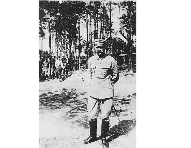 Komendant Józef Piłsudski. Pozycje pod Kostiuchnówką. Czerwiec 1916 r.