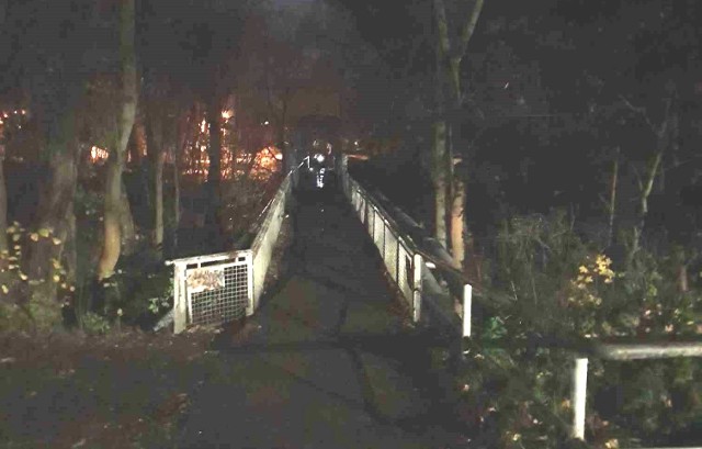 Most Kolejarzy w żagańskim parku