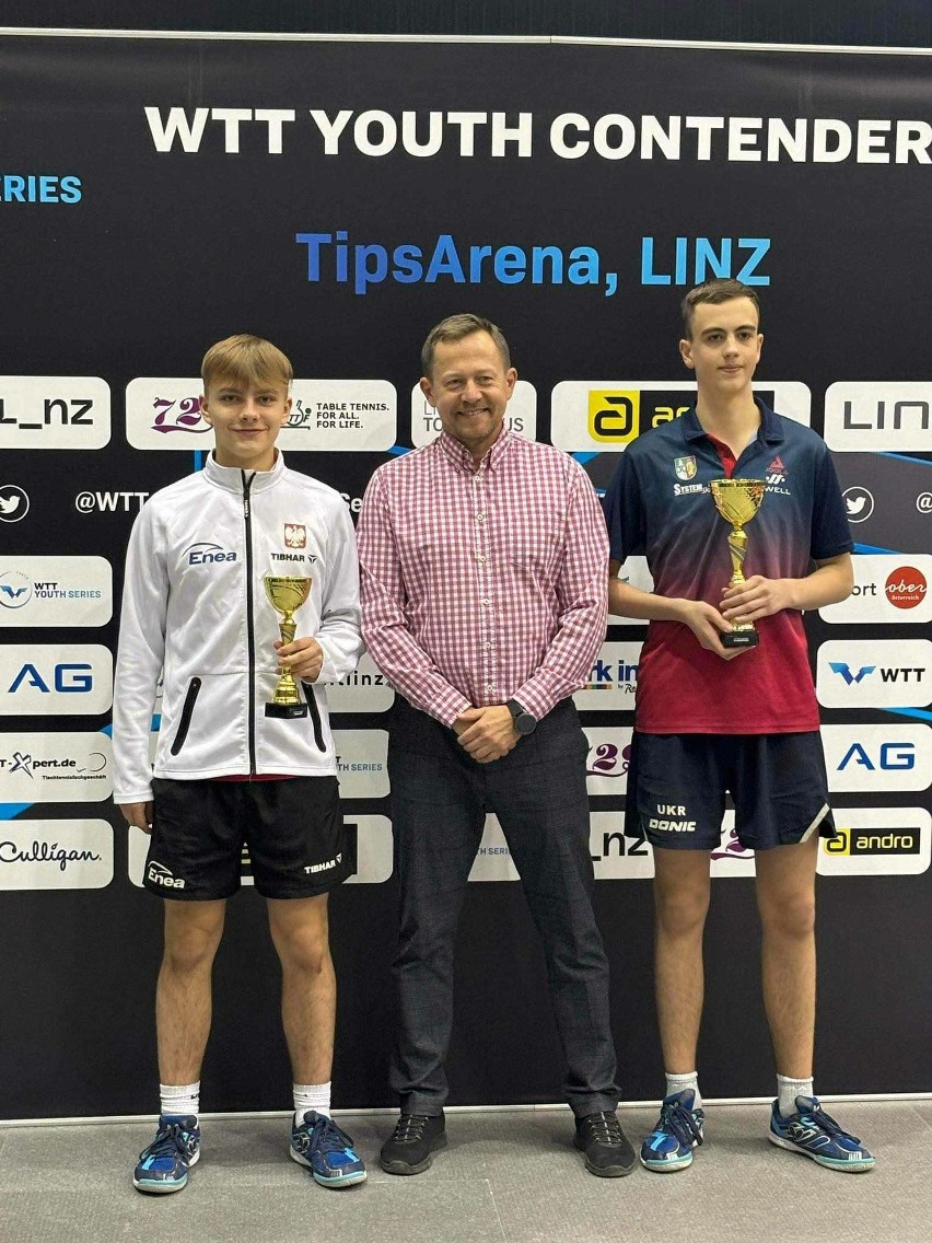 Marcel Błaszczyk z Polonii Kielce zdobył srebrny medal na zawodach WTT Youth Contender w austriackim Linzu