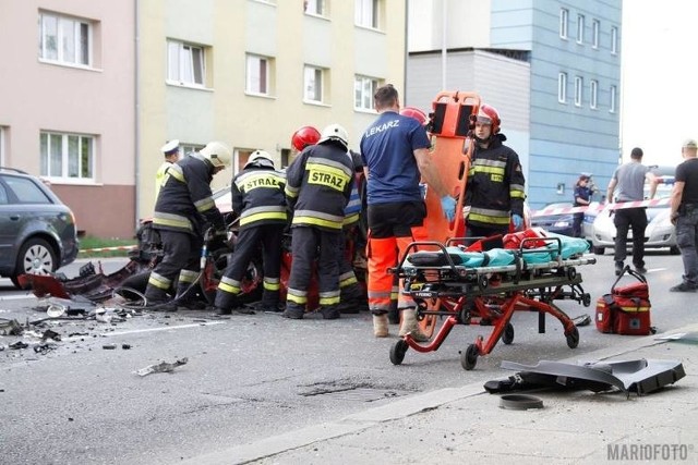 2 maja. Zderzenie vw golfa i skody na Plebiscytowej w Opolu.