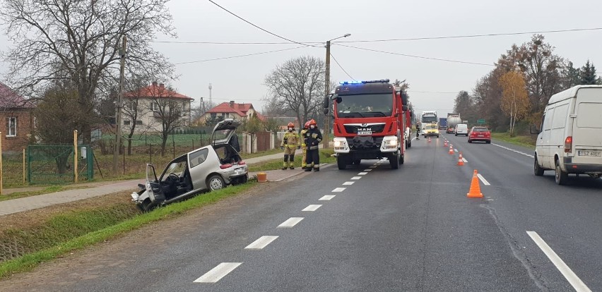 Wypadek w Okalinie-Kolonii. Są utrudnienia na krajowej "dziewiątce"