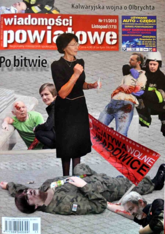 Fotomontaż na okładce "Wiadomości Powiatowych"