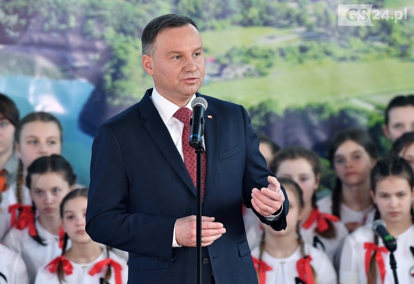 Prezydent Polski Andrzej Duda odwiedził Choszczno i spotkał...