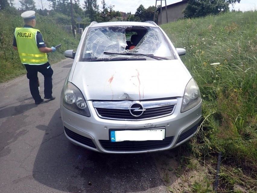 Rowerzysta z ponad 3 promilami nie ustąpił pierwszeństwa...