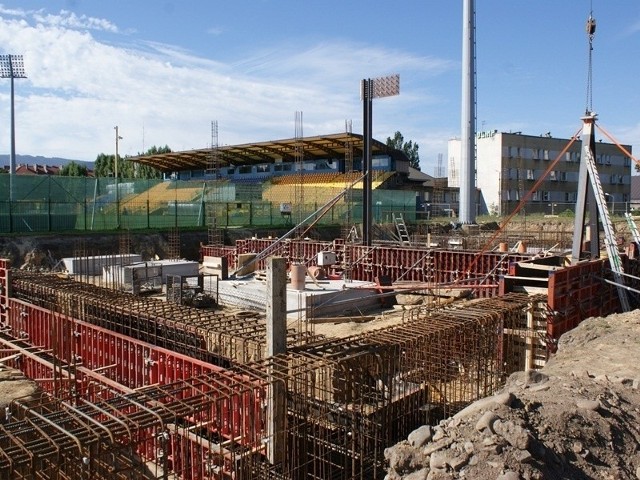 Plac budowy nowego stadionu Podbeskidzia Bielsko-Biała