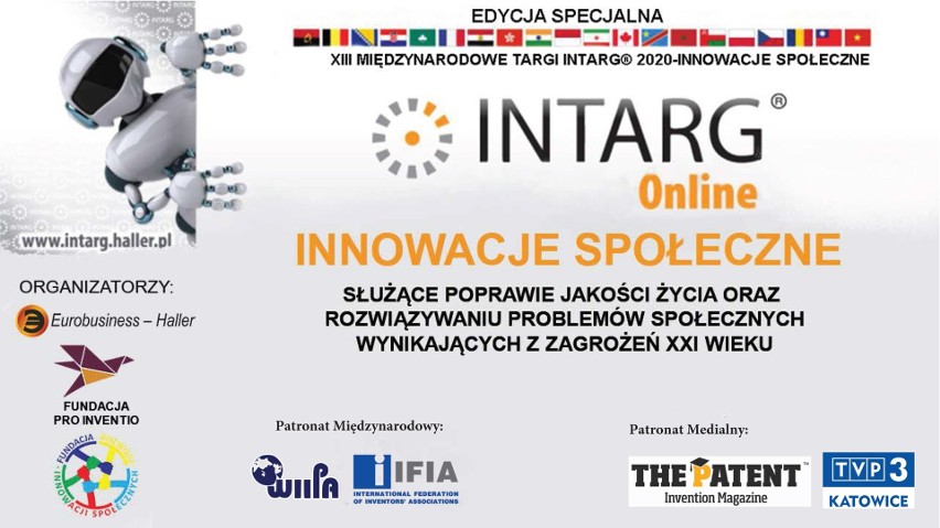 Specjalna edycja XIII Międzynarodowych Targów i Konkursu Wynalazków i Innowacji INTARG ® 2020 Online - Innowacje Społeczne