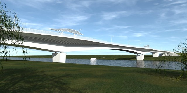 Wizualizacja mostu w Grannem