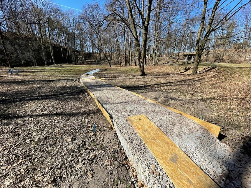 W parku Bednarskiego część ścieżek będzie wyłożona kostką...