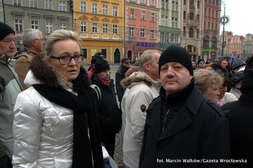 Protest w sprawie kursu franka szwajcarskiego na wrocławskim...