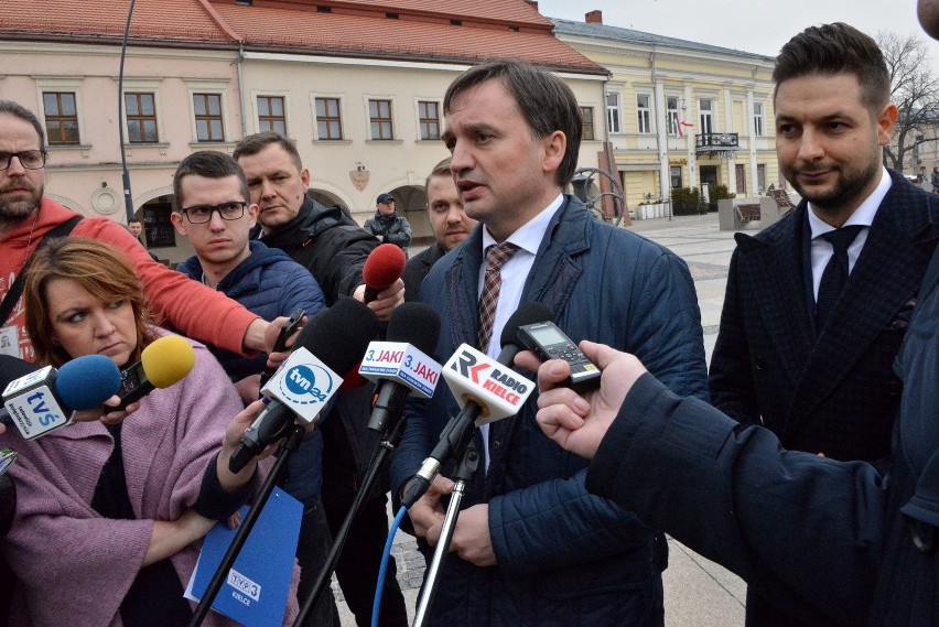 Minister Zbigniew Ziobro zarekomendował w Kielcach swojego zastępcę Patryka Jakiego do Europarlamentu