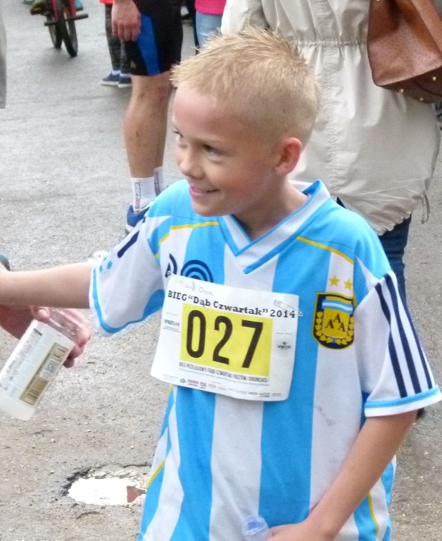 Najmłodszym uczestnikiem biegu &#8222;Dąb Czwartak&#8221; był ośmioletni Bartłomiej Goliński