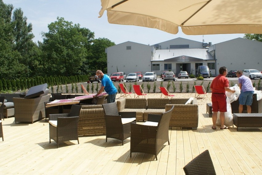 Caffe Plaża powstała w centrum Dąbrowy Górniczej, w parku...