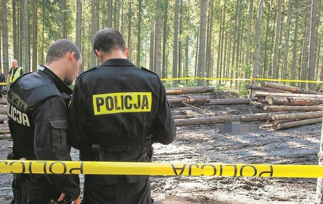 Zwłoki 16-latka znaleziono na polanie w okolicach Brzezin.