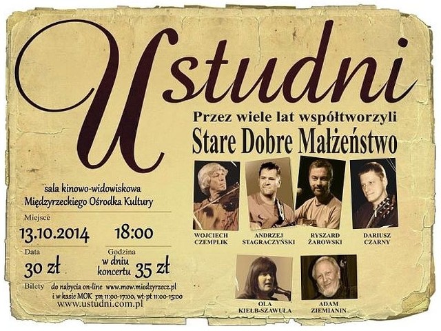 Lubisz poezję śpiewaną? Przyjdź do Międzyrzeckiego Ośrodka Kultury na koncert zespołu "U studni&#8221;.