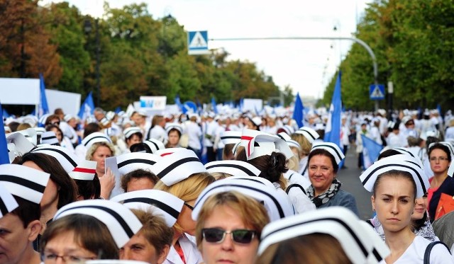 W czwartek pielęgniarki z Pomorza przyjechały do Warszawy, gdzie brały udział w ogólnopolskiej manifestacji.