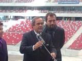 Platini podczas wizyty na Stadionie Narodowym (zdjęcia)