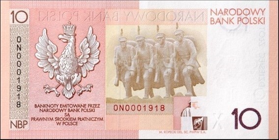 Banknot kolekcjonerski upamiętniający 90. rocznicę...