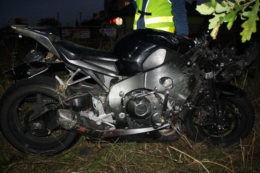 Wypadek w Bliżynie. Motocyklista zderzył się z autem 