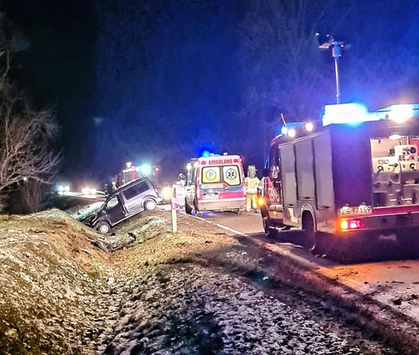 Wypadek na trasie Bobolice - Wierzchowo