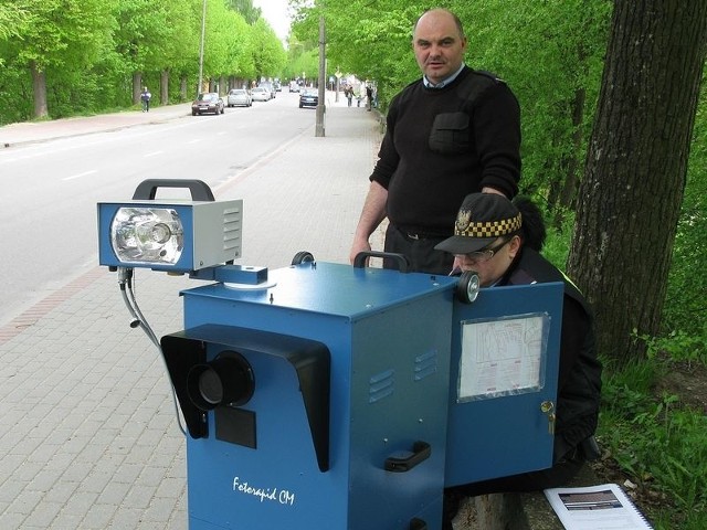 Z uwagi na skromne zasoby kadrowe miastecki fotoradar nie pracuje codziennie. Fot. Andrzej Gurba