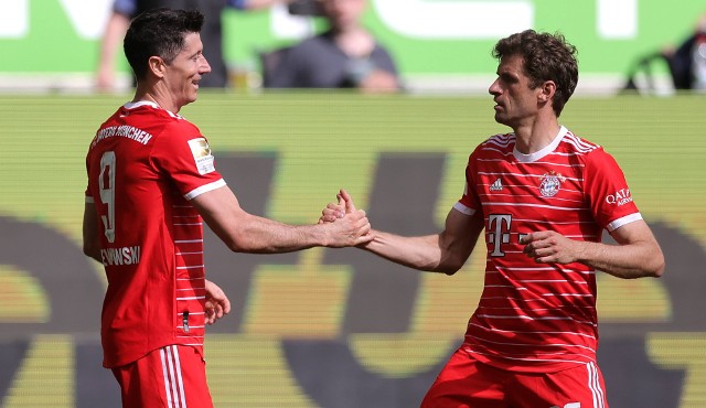 Robert Lewandowski i Thomas Müller - najlepiej współpracujący duet w Bayernie Monachium