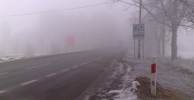 Mgła na krajowej szóstce.