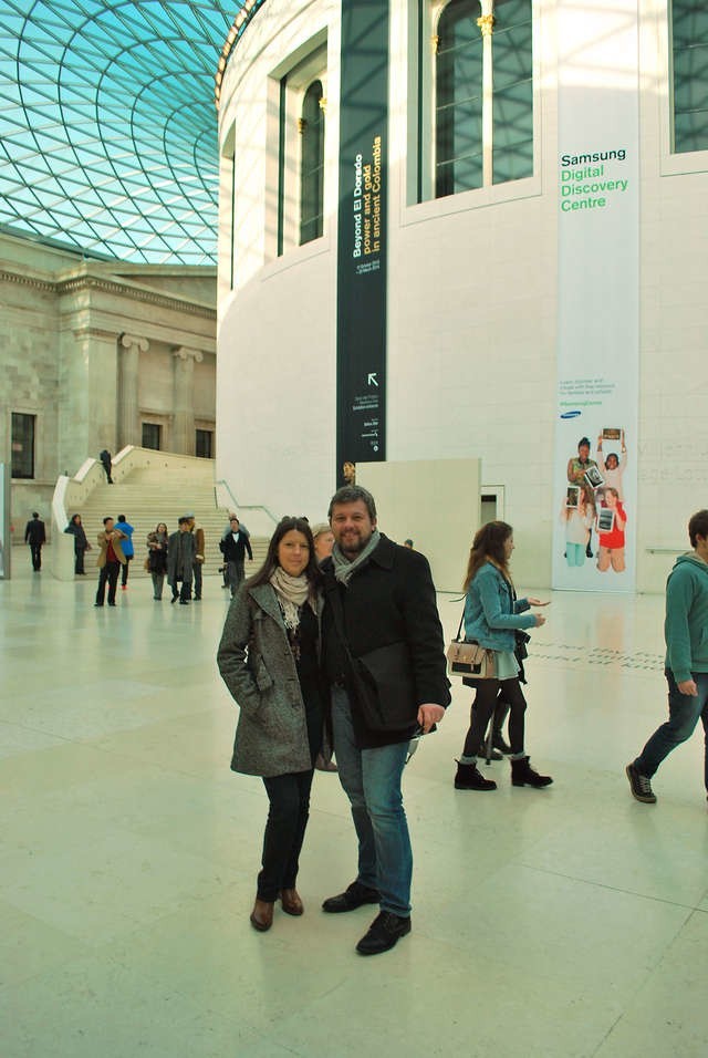 Piotr Birecki z żoną Anną w British Gallery
