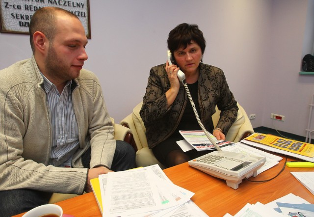 Inspektorzy Małgorzata Budniak i Rafał Buńkiewicz podczas redakcyjnego dyżuru odpowiadają na pytania podatników.