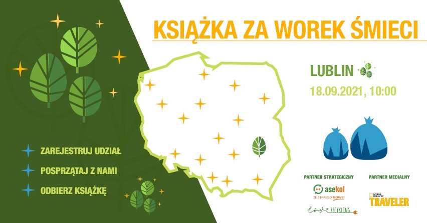 „Książka za worek śmieci”. Miasto Lublin włącza się do społecznej akcji