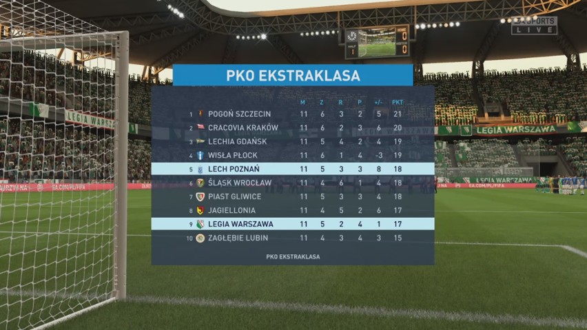 Legia Warszawa - Lech Poznań. Klasyk PKO Ekstraklasy w FIFA...