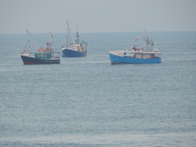 Protest rybaków z Ustki