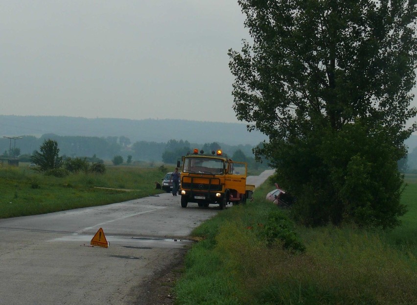 Gacki: Wypadek w powiecie pińczowskim. Kierowca zginął na miejscu