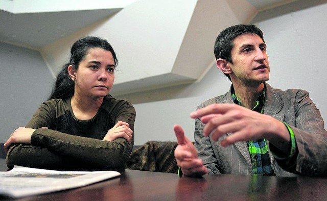 Sevgil Musaieva i Alim Aliev, młodzi dziennikarze ukraińskiego portalu HUBS, odwiedzili w poniedziałek redakcję "Dziennika Bałtyckiego".